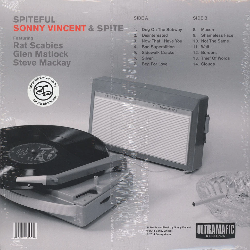 Sonny Vincent & Spite - Spiteful Colored Vinyl Edition
