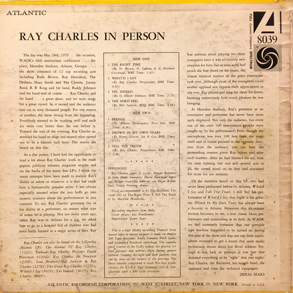 Ray Charles - Ray Charles In Person