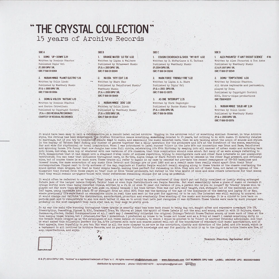 V.A. - The Crystal Collection 15 Years Of Archive Records