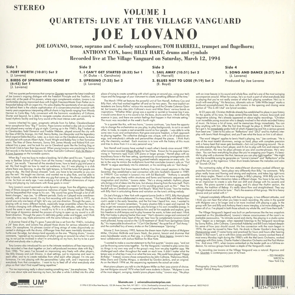 Joe Lovano Quartets - Live At The Village Vanguard 1
