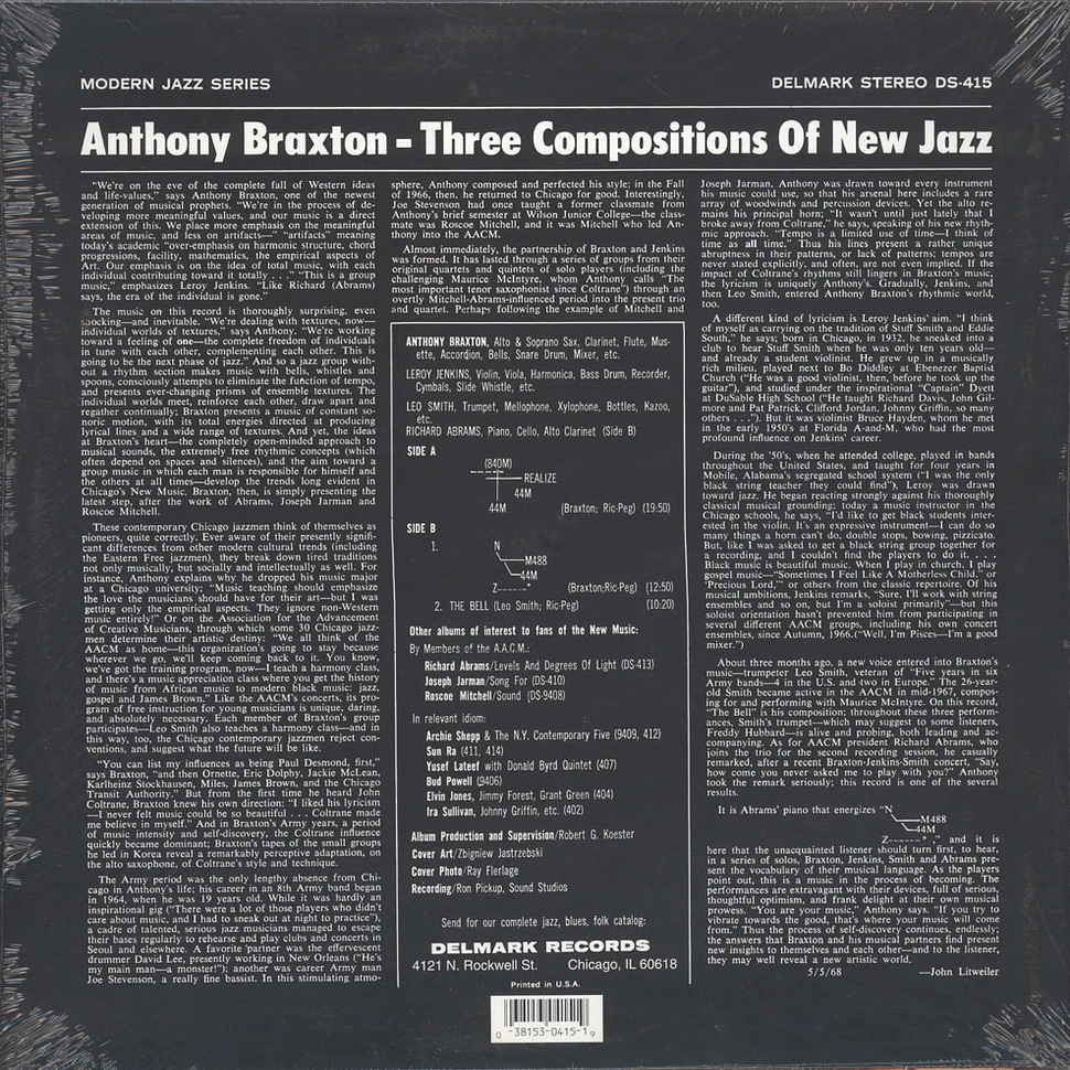 Anthony Braxton - 3 Compositions Of New Jazz