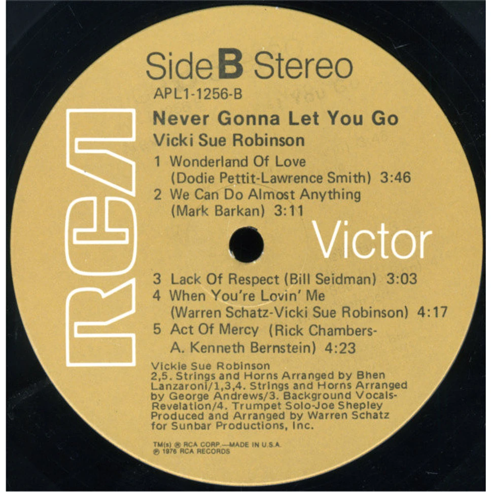 Vicki Sue Robinson - Never Gonna Let You Go