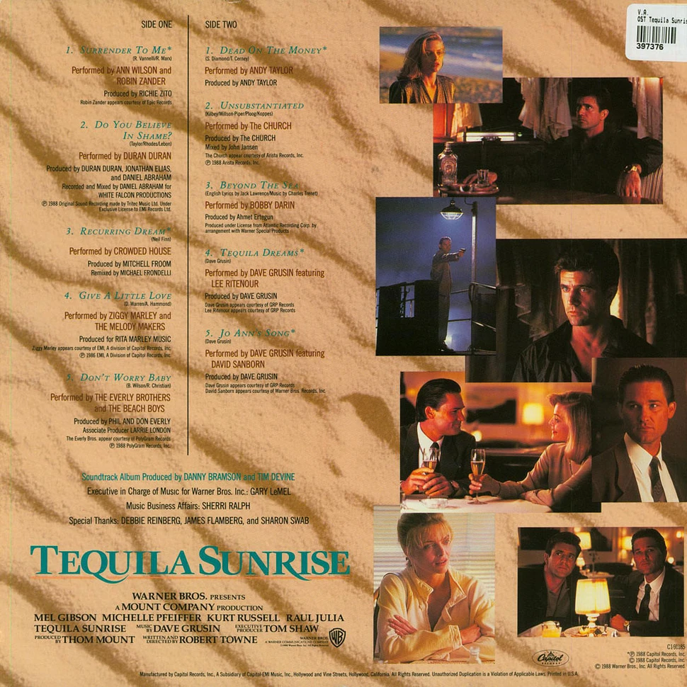 V.A. - Tequila Sunrise - Original Motion Picture Soundtrack