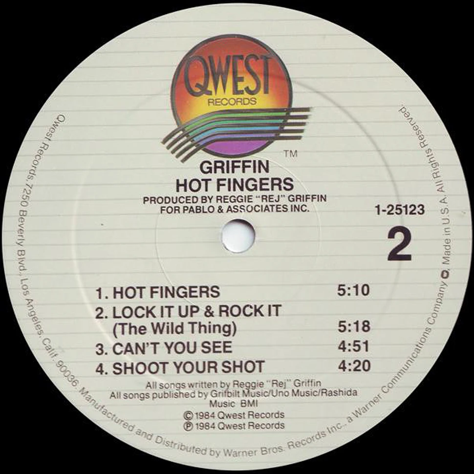Reggie Griffin - Hot Fingers