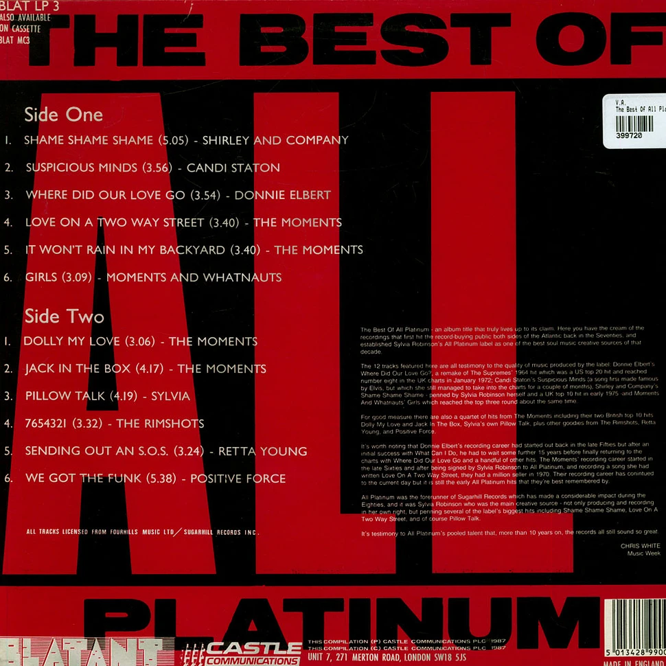 V.A. - The Best Of All Platinum