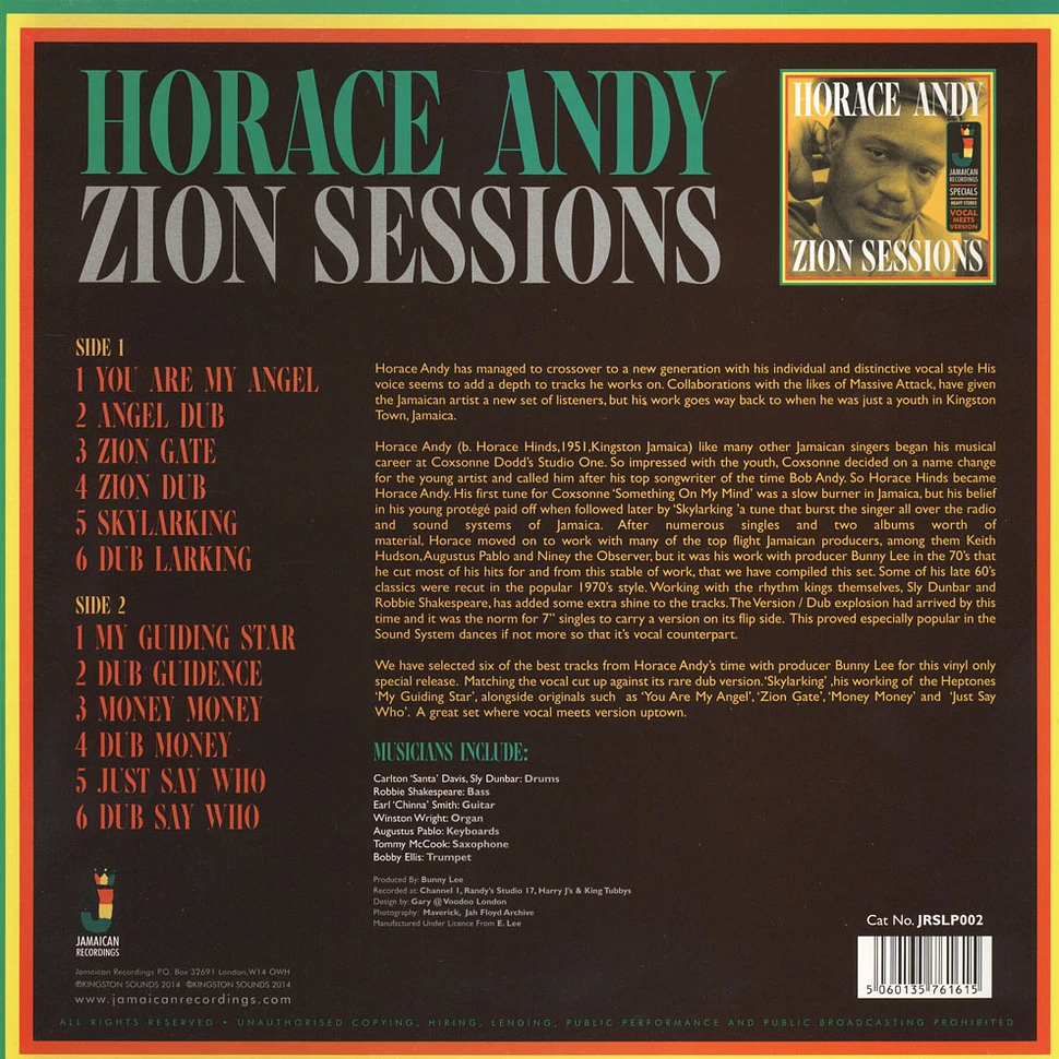 Horace Andy - Zion Sessions