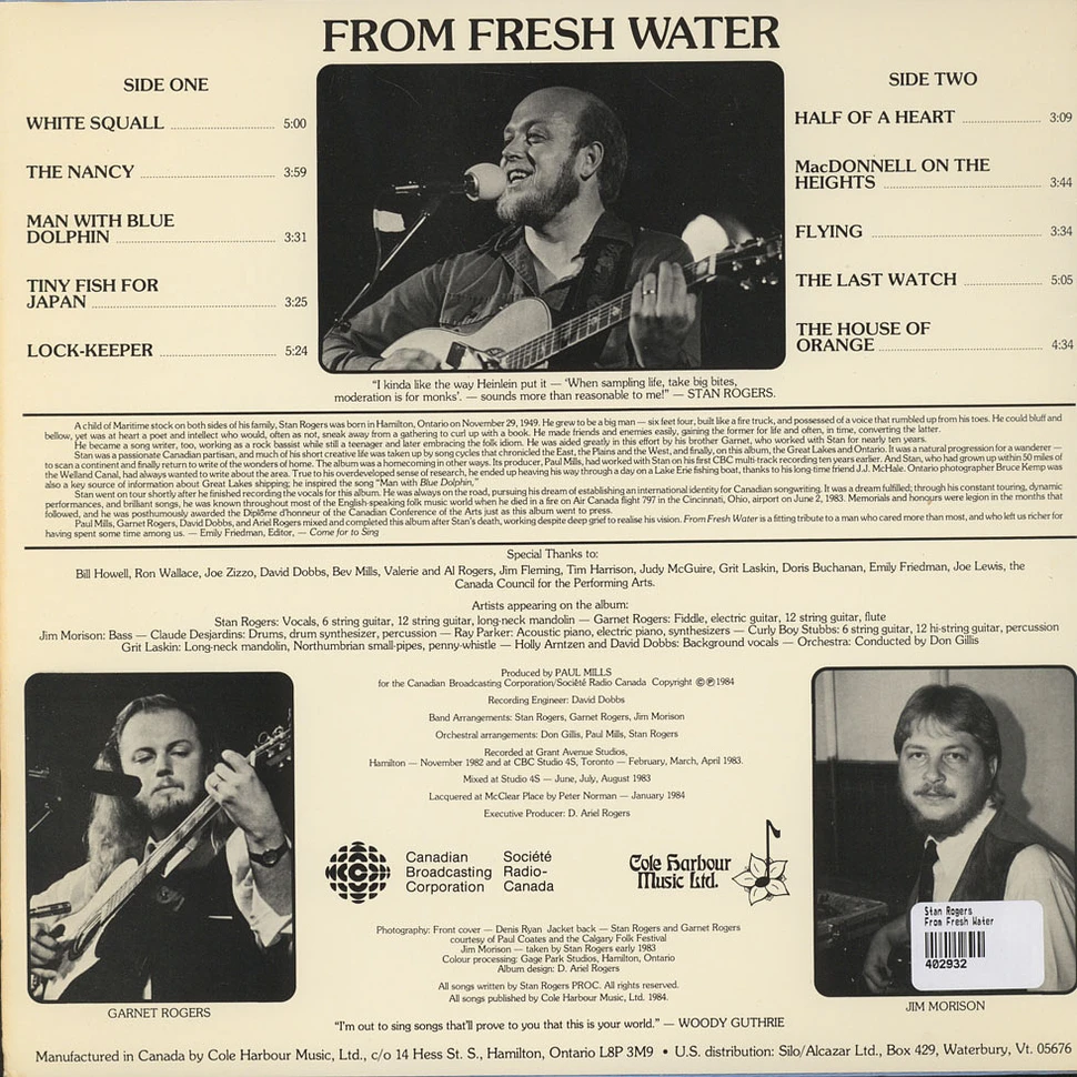 Stan Rogers - From Fresh Water