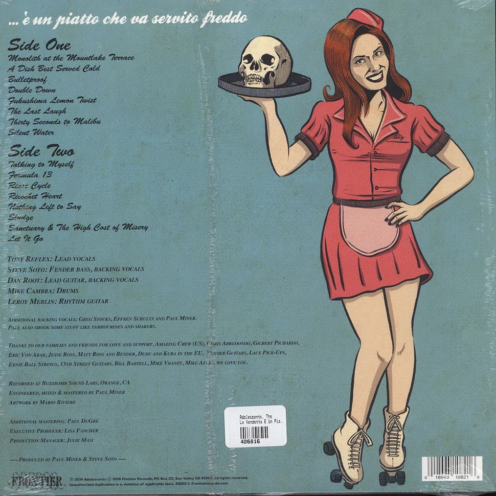 The Adolescents - La Vendetta E Un Piatto Che Va Servito Freddo Colored Vinyl Edition