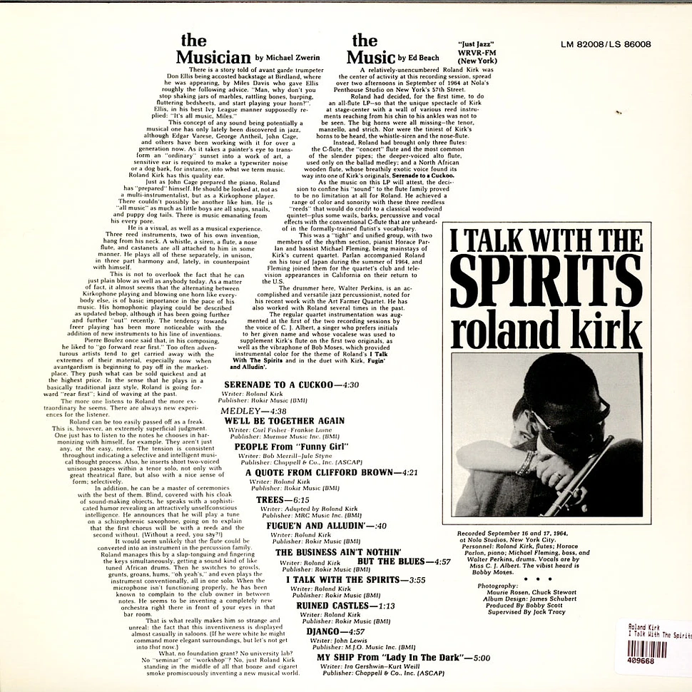 Roland Kirk - I Talk With The Spirits