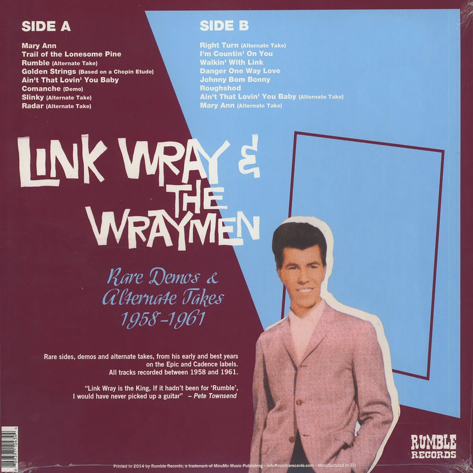 Link Wray - Rare Demos And Alternate Takes 1958-1961