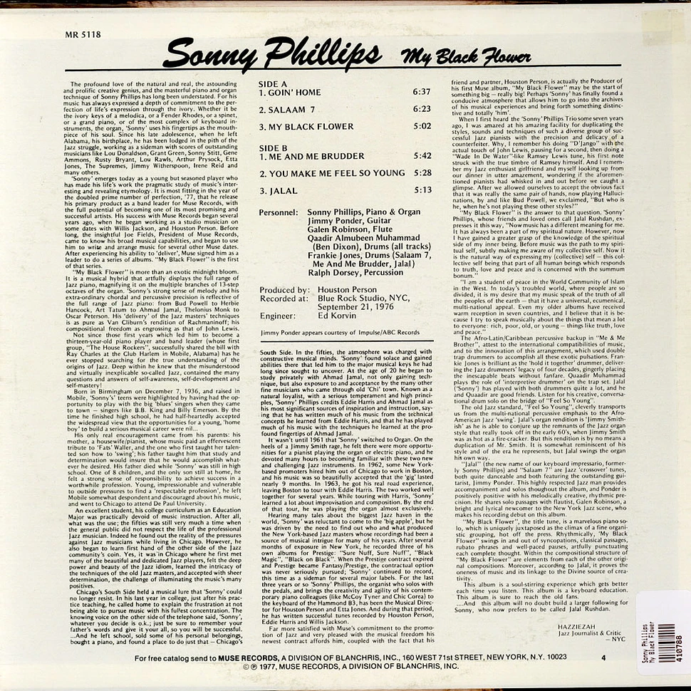 Sonny Phillips - My Black Flower
