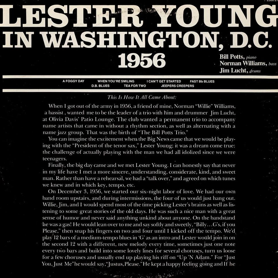 Lester Young - "Pres" – In Washington, D.C. 1956