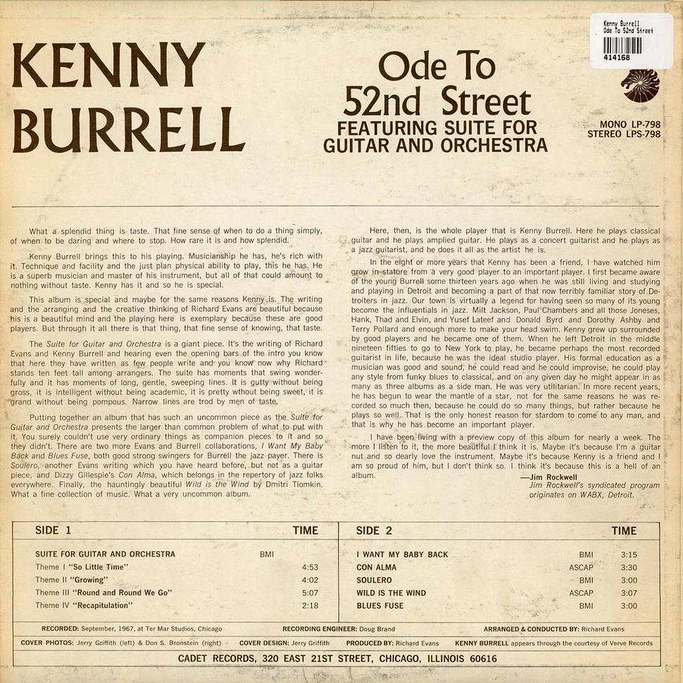 Kenny Burrell - Ode To 52nd Street