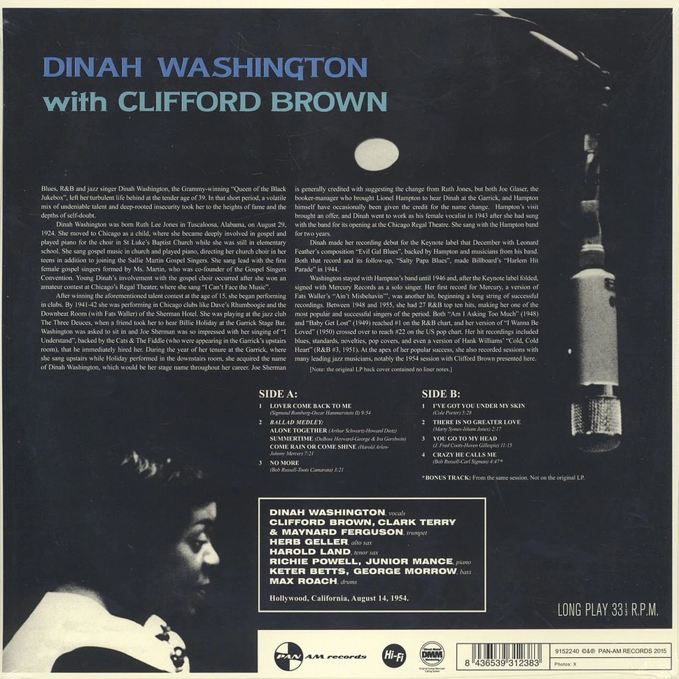 Dinah Washington with Clifford Brown - Dinah Washington with Clifford Brown
