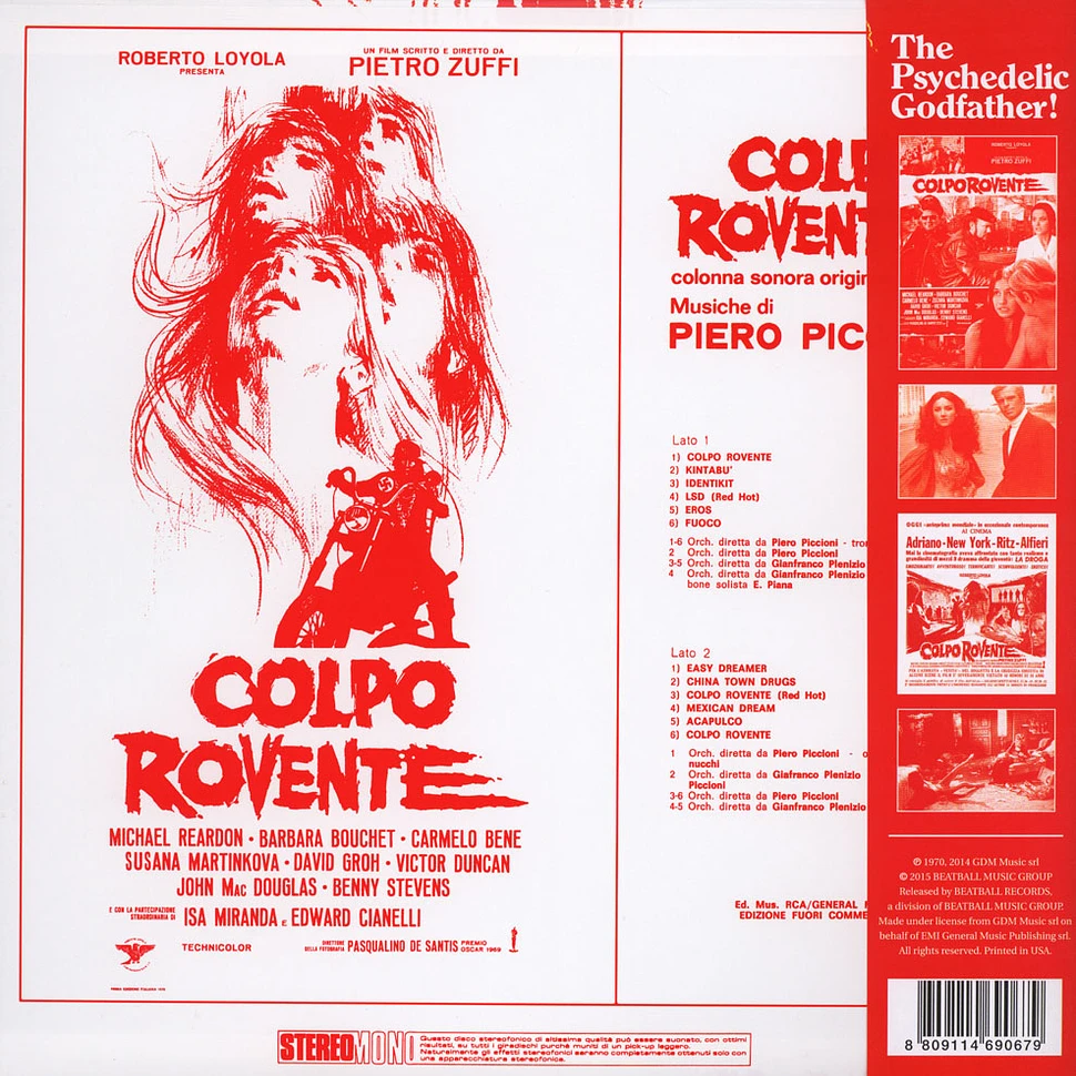 Piero Piccioni - Colpo Rovente: Colonna Sonora Originale Del Film Red Vinyl Edition