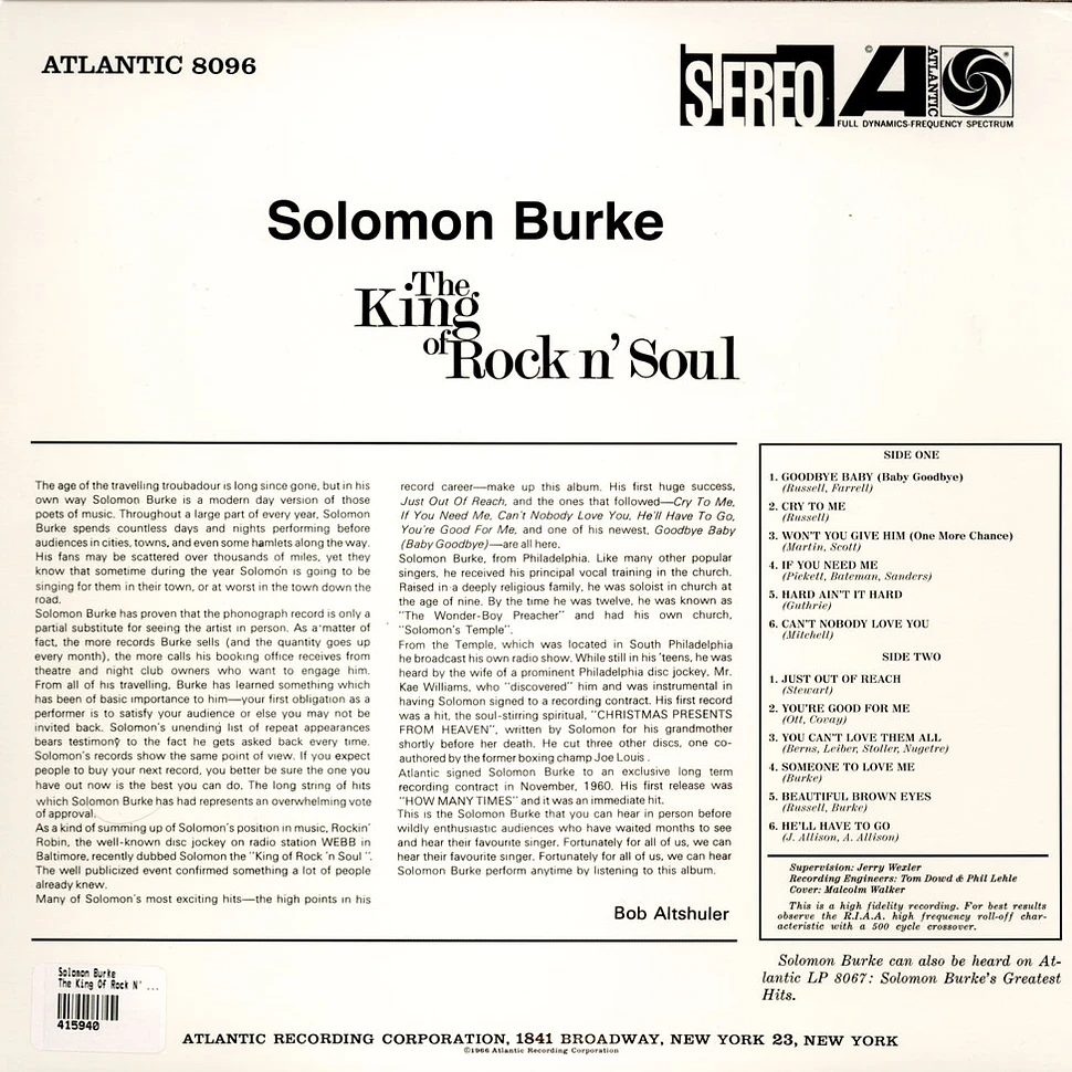 Solomon Burke - The King Of Rock N' Soul