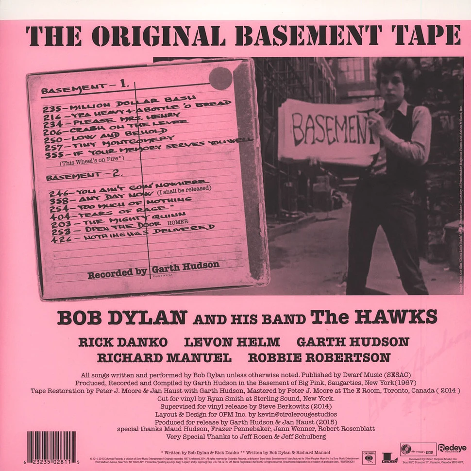 Bob Dylan - The Basemenrt Tapes 200g Vinyl Edition