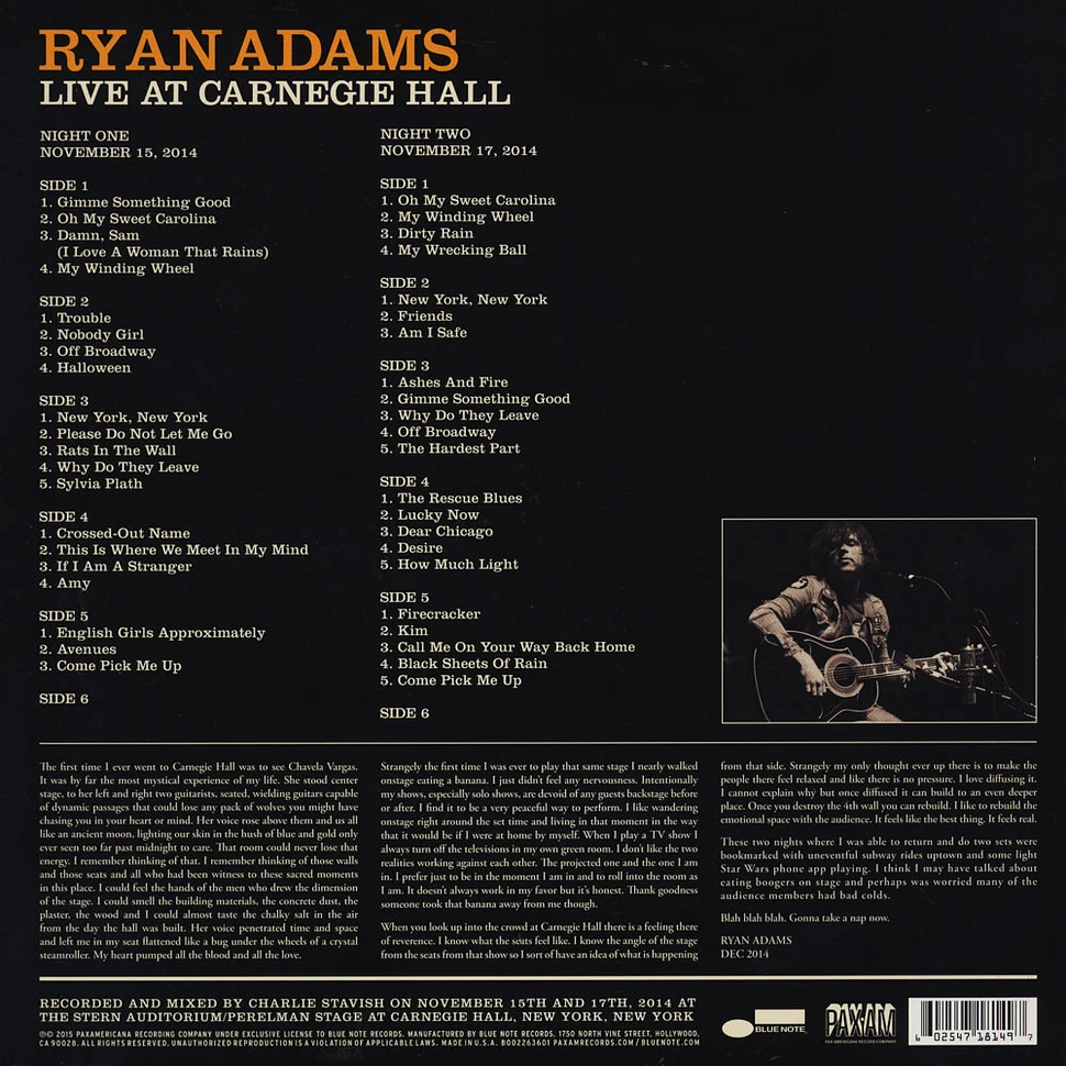 Ryan Adams - Live At Carnegie Hall