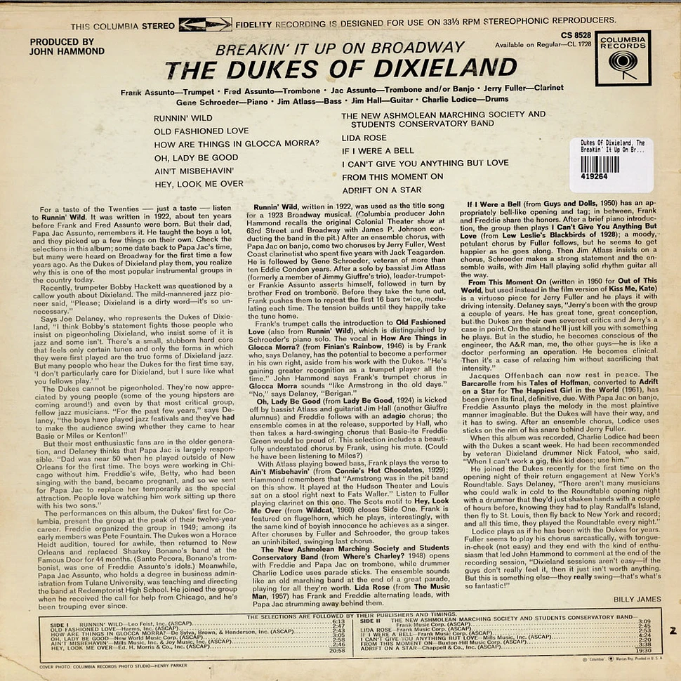 The Dukes Of Dixieland - Breakin' It Up On Broadway