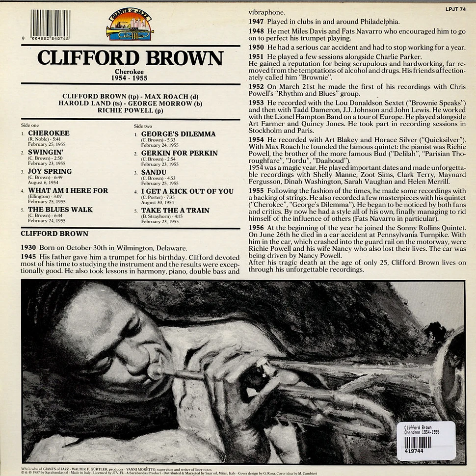 Clifford Brown - Cherokee 1954-1955