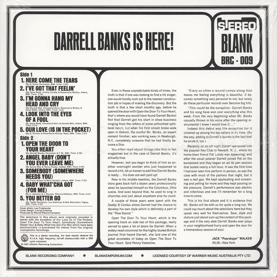 Darrell Banks - Darrell Banks Is Here