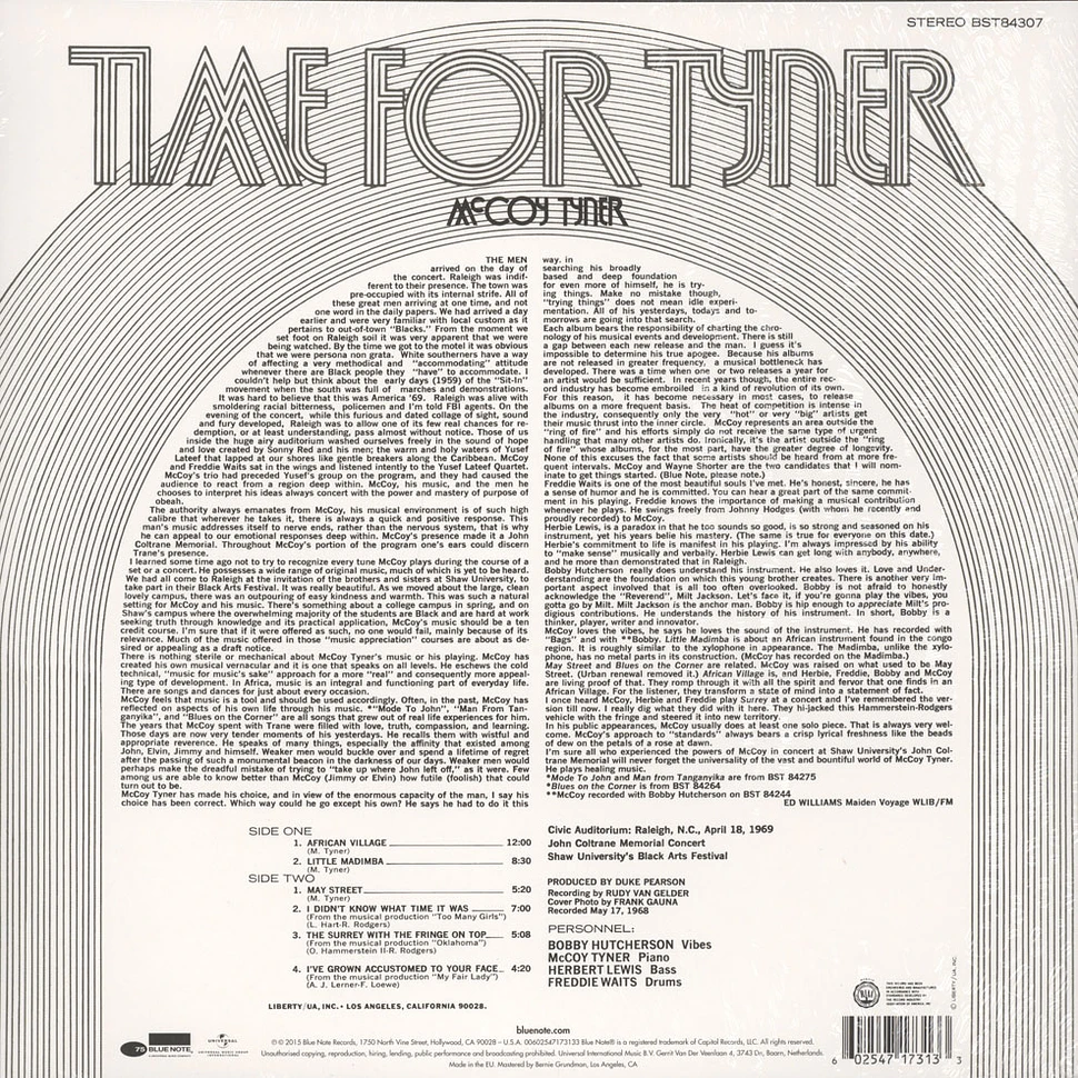 McCoy Tyner - Time For Tyner Back To Black Edition