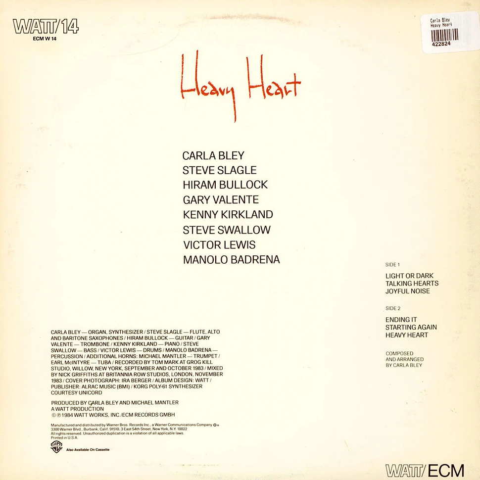 Carla Bley - Heavy Heart
