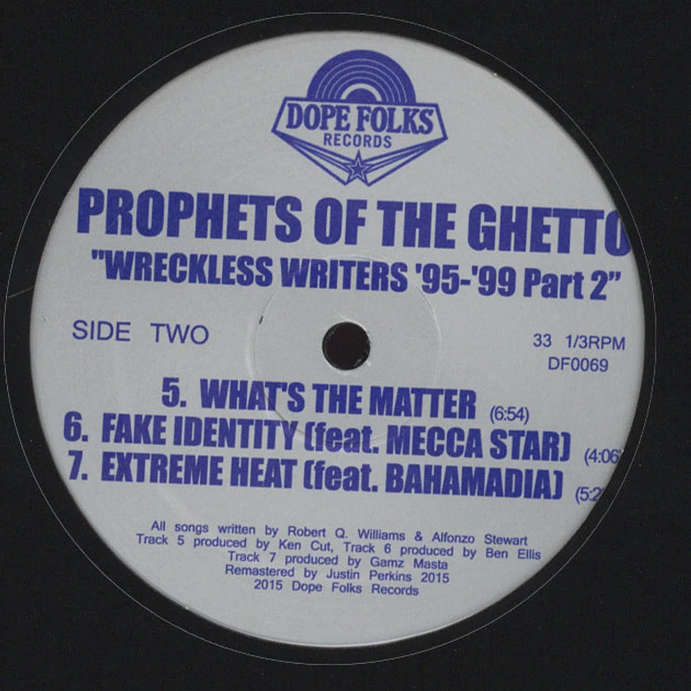 Prophets Of The Ghetto - Wreckless Writers '95-'99 Volume 2