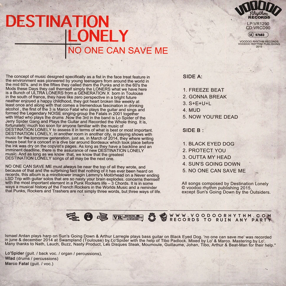 Destination Lonely - No One Can Save Me