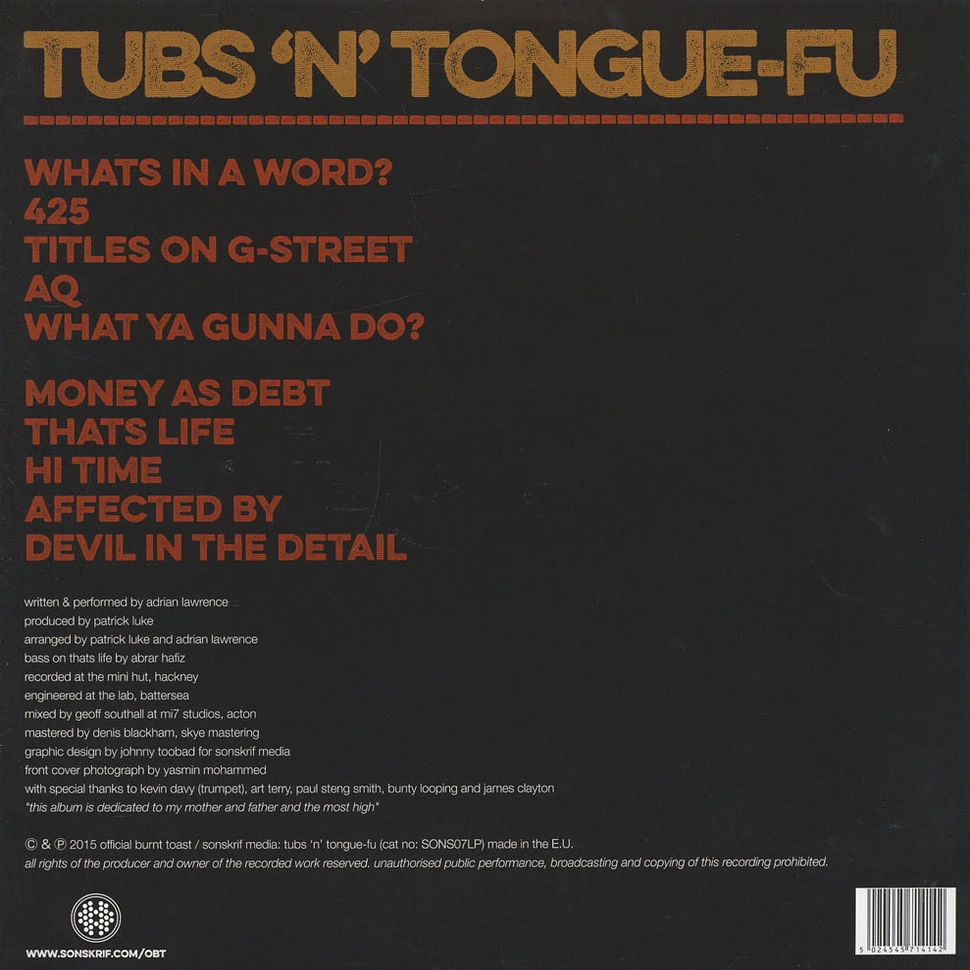 Official Burnt Toast - Tubs N Tongue-Fu
