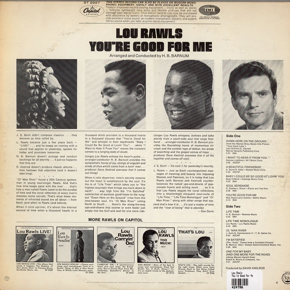 Lou Rawls - You're Good For Me