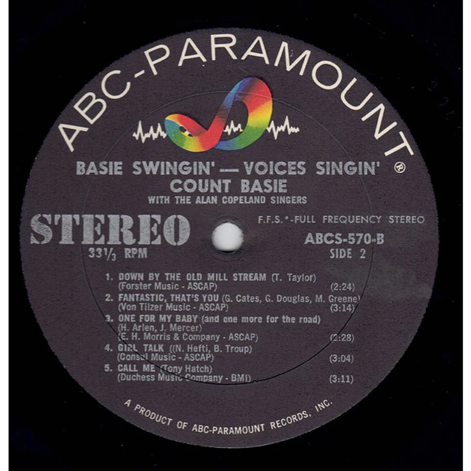 Count Basie With The Alan Copeland Singers - Basie Swingin' Voices Singin'