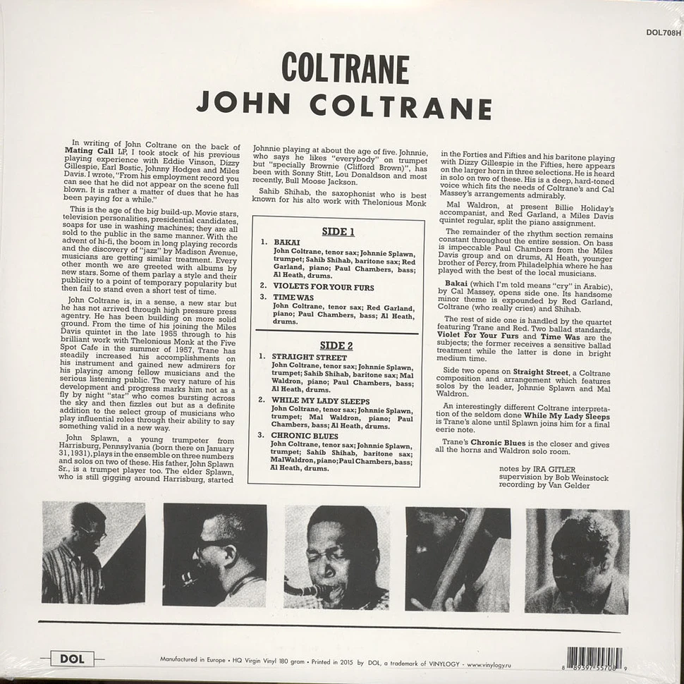 John Coltrane - Coltrane 180g Vinyl Edition