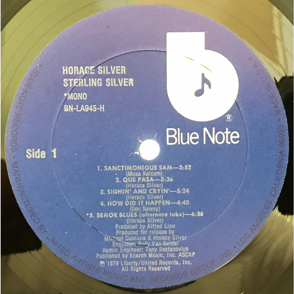 Horace Silver - Sterling Silver
