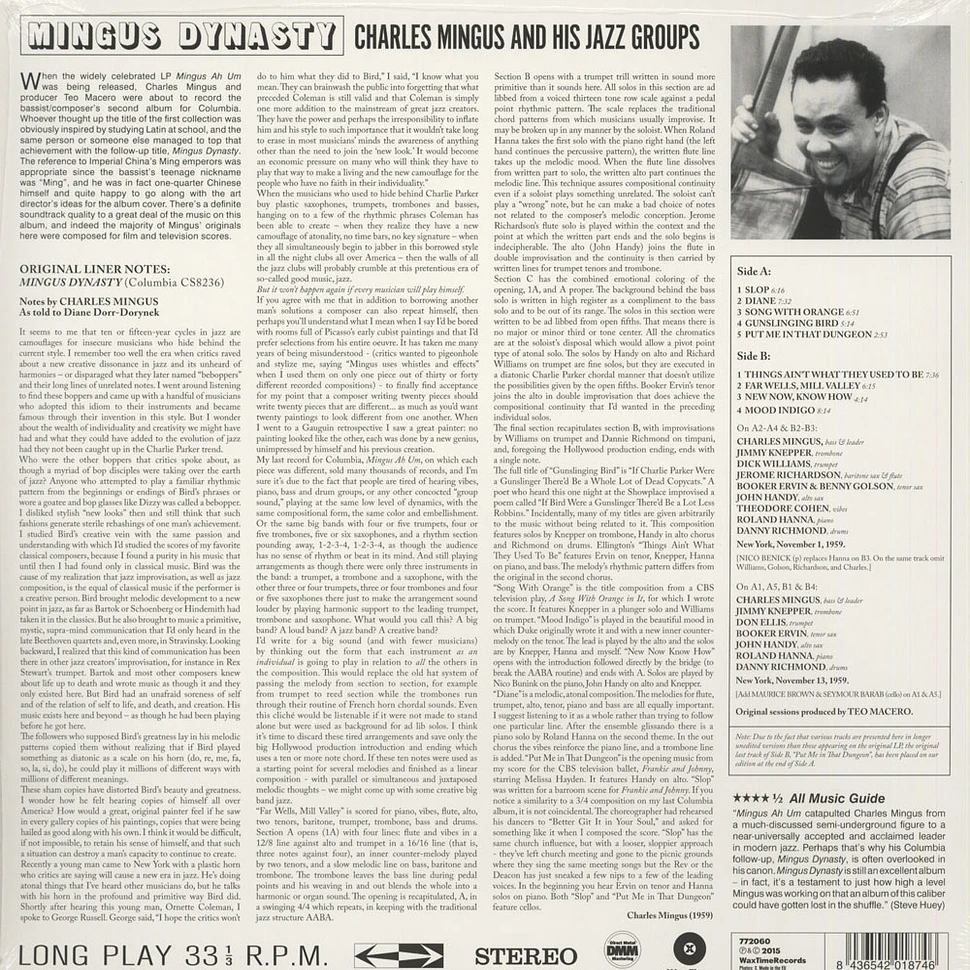 Charles Mingus & His Jazz Groups - Mingus Dynasty