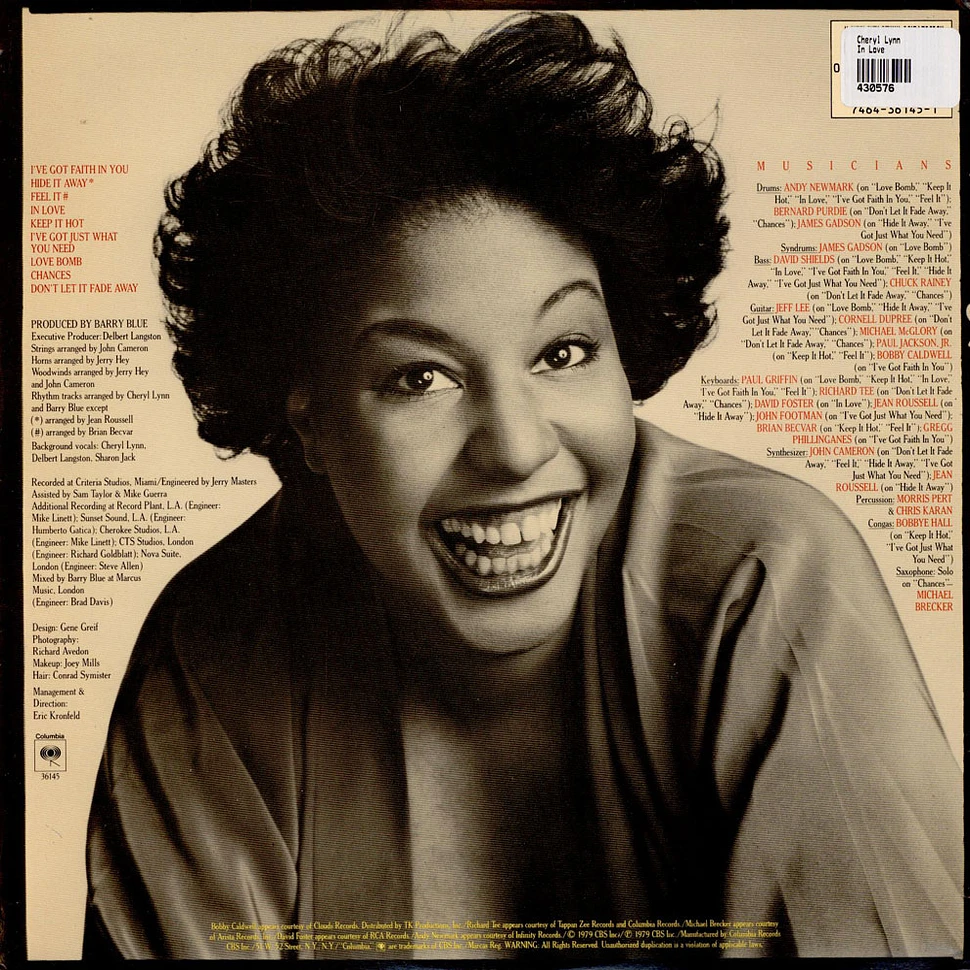 Cheryl Lynn - In Love