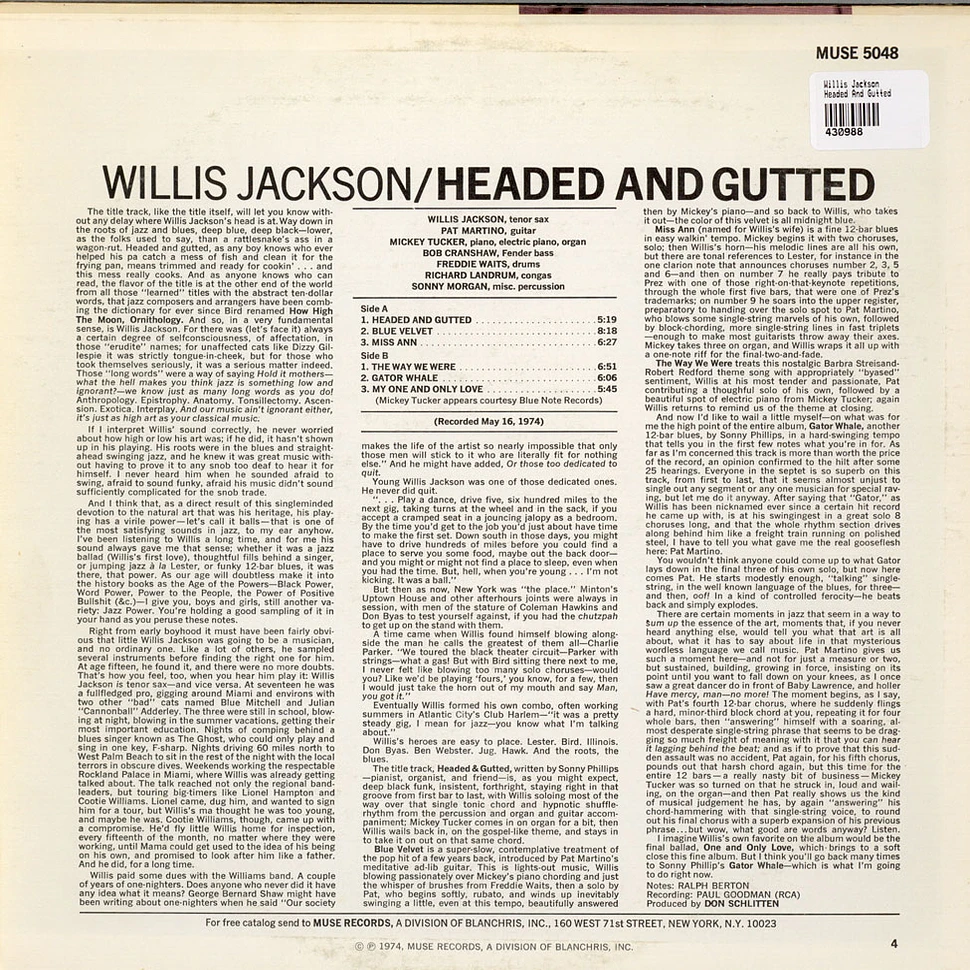Willis Jackson - Headed And Gutted