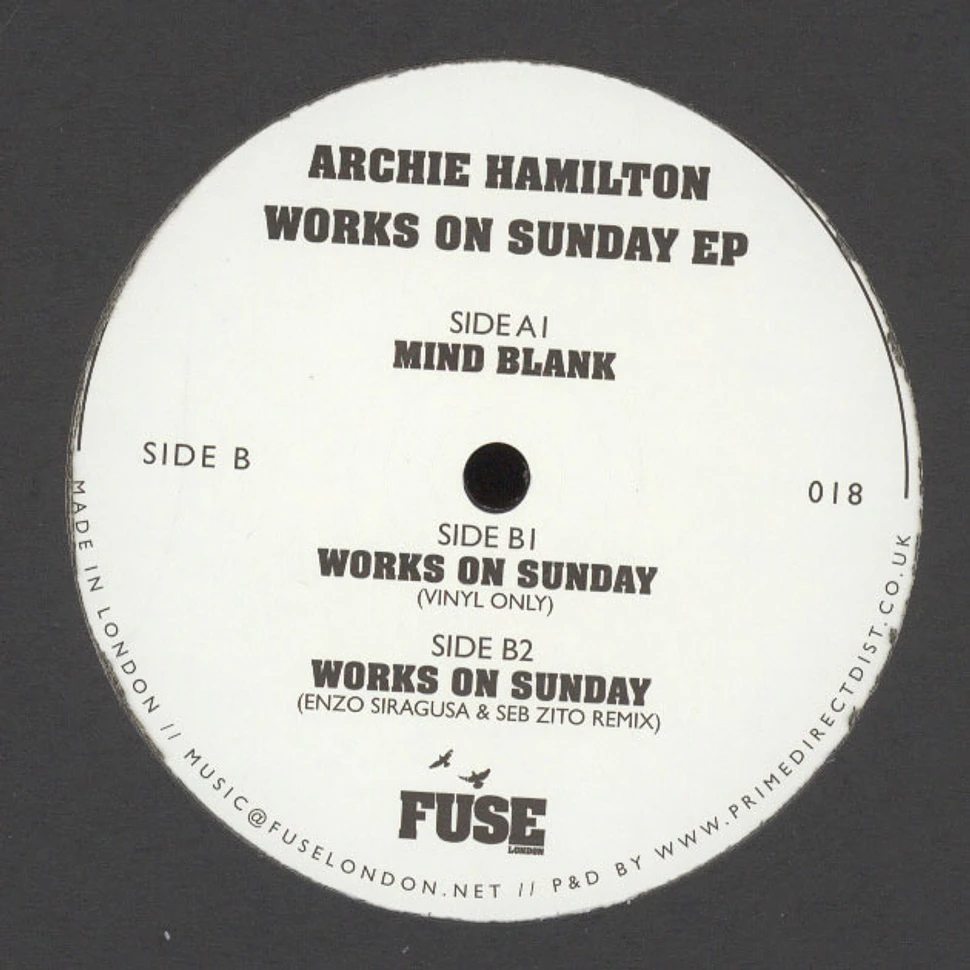 Archie Hamilton - Works On Sunday EP