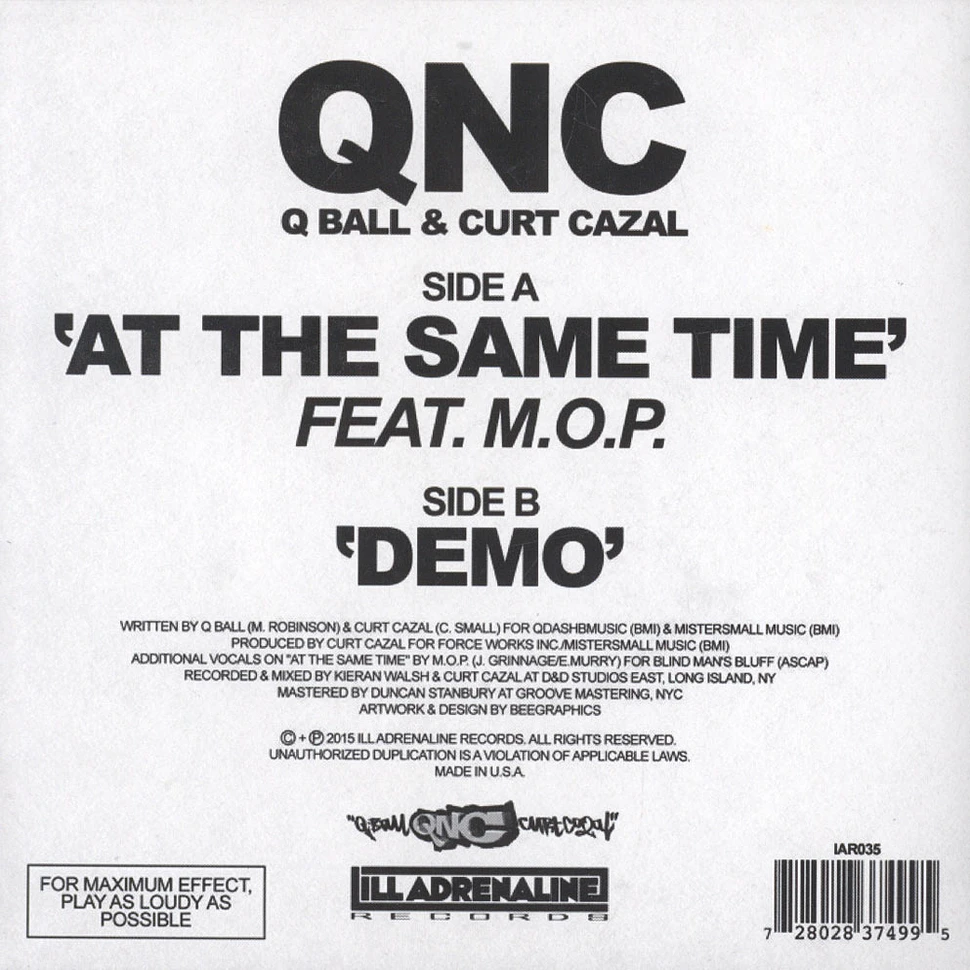 Q-Ball & Curt Cazal - At The Same Time Feat. M.O.P. Black Vinyl Edition