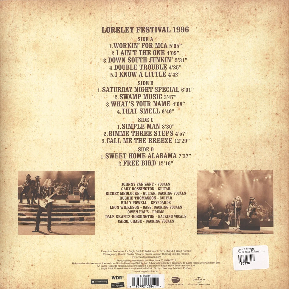 Lynyrd Skynyrd - Sweet Home Alabama: Live At Rockpalast 1996