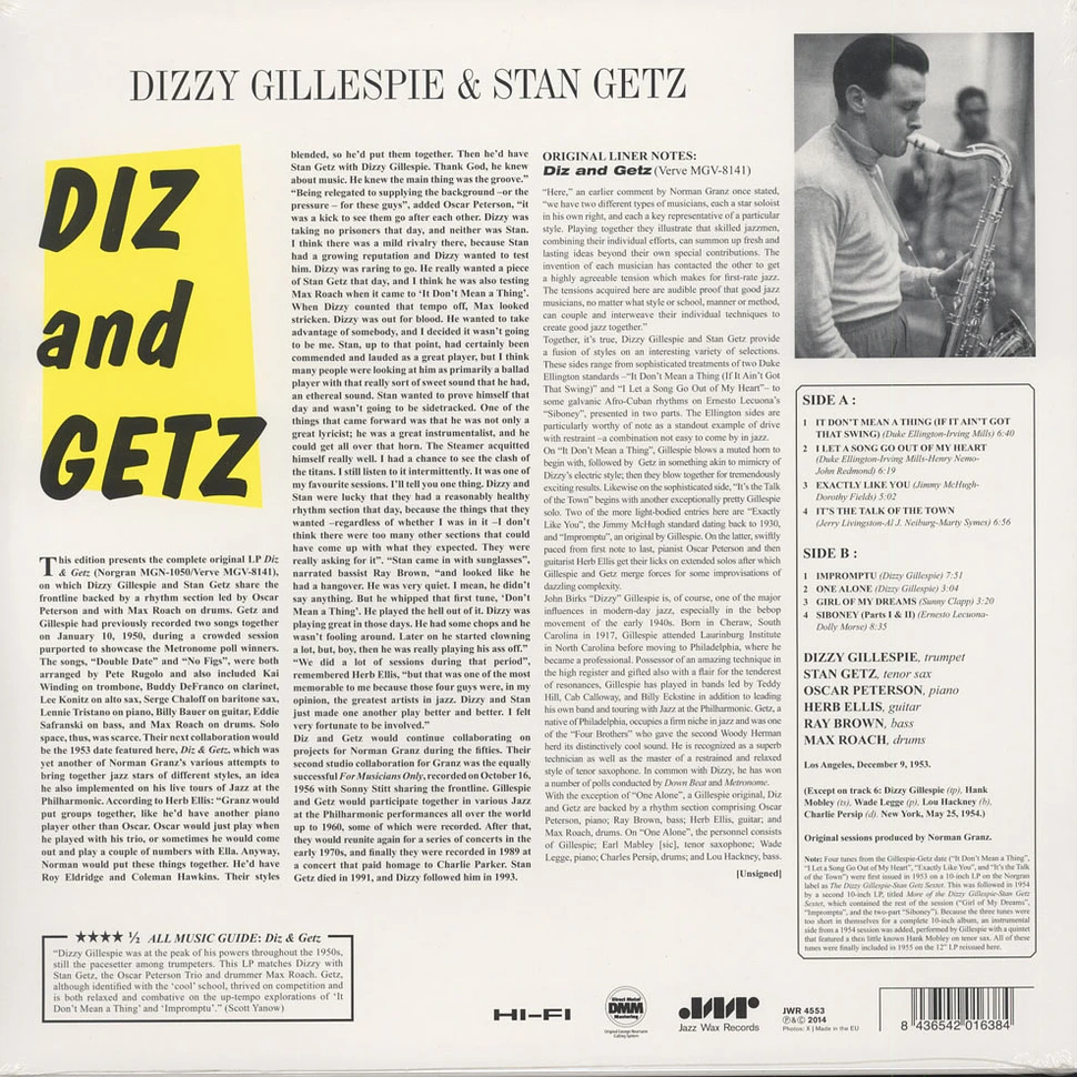 Dizzy Gillespie & Stan Getz - Diz & Getz