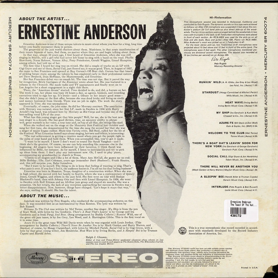 Ernestine Anderson - The Toast Of The Nation's Critics