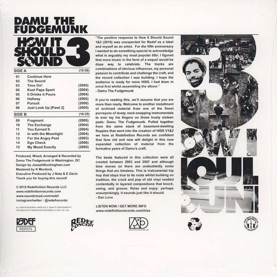 Damu The Fudgemunk - How It Should Sound Volume 3 Black Vinyl Edition