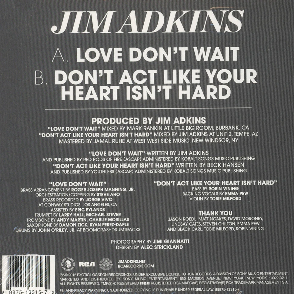 Jim Adkins - Love Don't Wait / Don't Act Like Your Heart Isn't