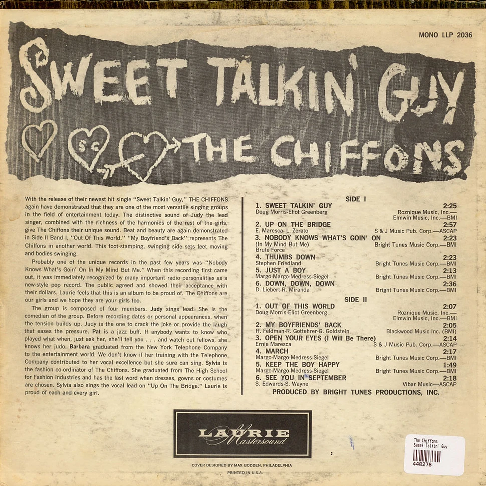 The Chiffons - Sweet Talkin' Guy