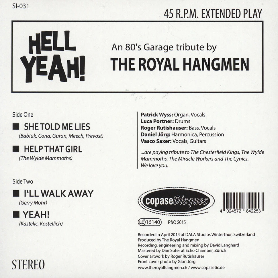 Royal Hangmen - Hell Yeah! An '80S Garage Tribute