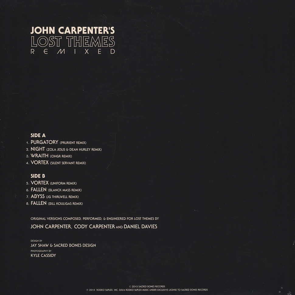 John Carpenter - Lost Themes Remixed Black Vinyl Edition