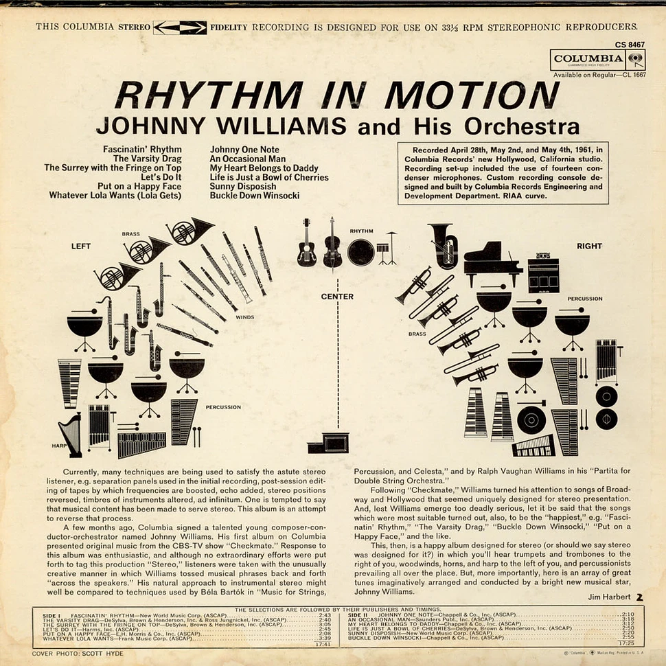 John Williams , Johnny Williams And His Orchestra - Rhythm In Motion