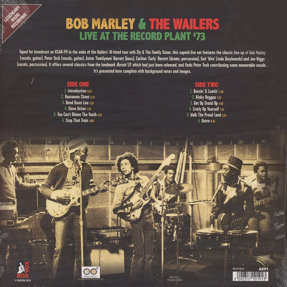 Bob Marley & The Wailers - Live At The Record Plant, CA, October 31St, '73