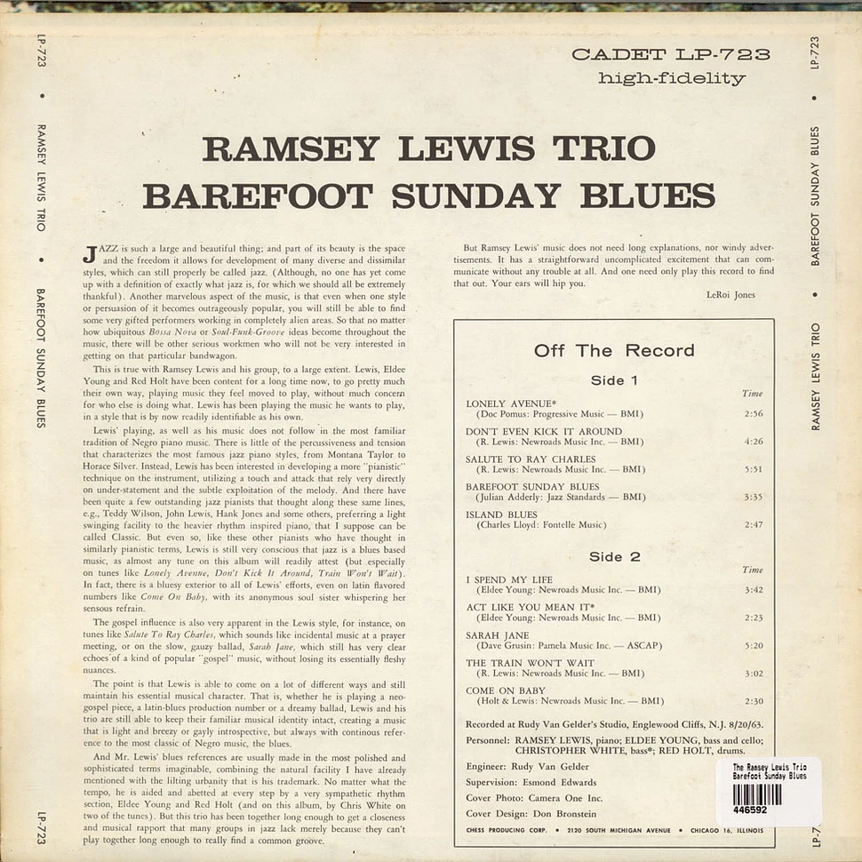 The Ramsey Lewis Trio - Barefoot Sunday Blues